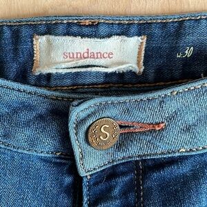 Sundance Wyatt Tapestry Patchwork Jeans  Straight Leg Blue Womens size 30